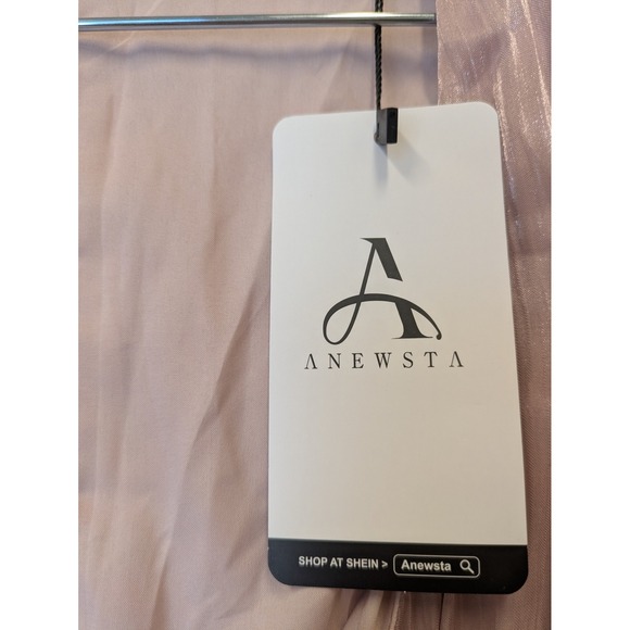 Anewsta Women's L Victorian Metallic Pleated Long Sleeve V Neck‎ Maxi Dress - Picture 6 of 11